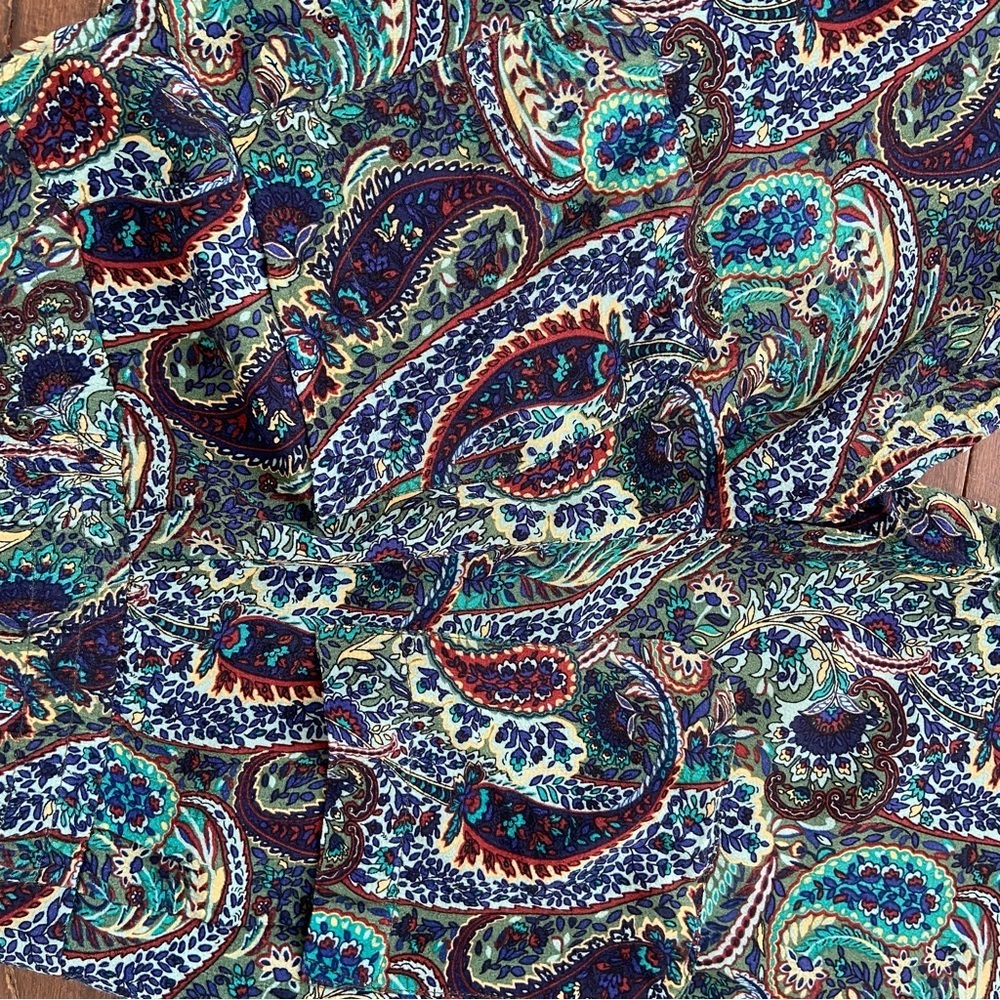 Zara Paisley Print Flare Pants Trousers Women’s Size XS - Picture 8 of 9